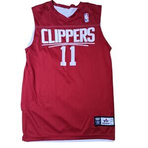 Small Los Angeles Clippers #11 Red White  NBA Jersey  By Augusta Sportswear